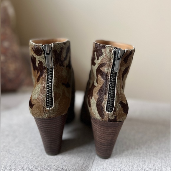 Lucky Brand Adalan Calf Hair Camo Heeled Booties - Picture 5 of 7